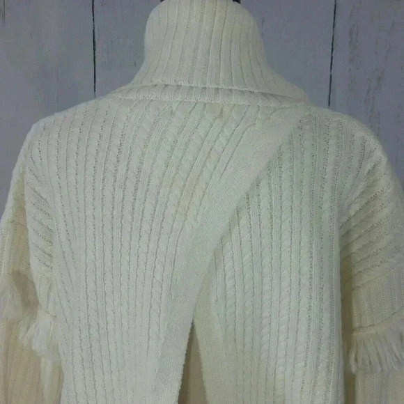 Artisan NY Split Back Fringe Turtleneck Sweater - Picture 5 of 6